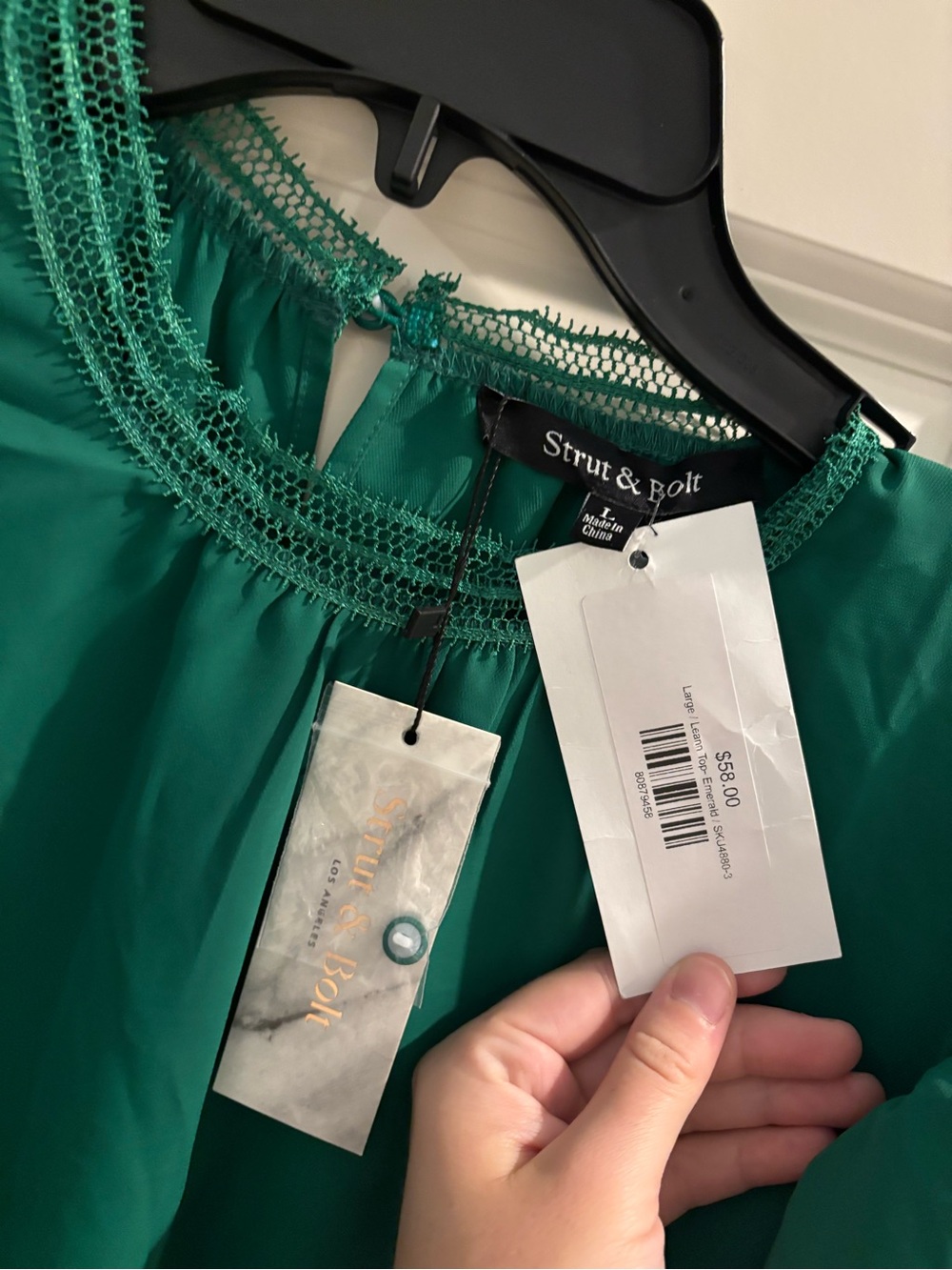 Avra Emerald Ruffle-Sleeve Blouse - Picture 3 of 4